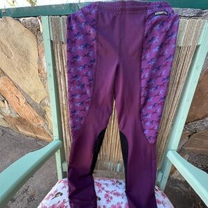 Kerrits Purple Horse Print Riding Leggings